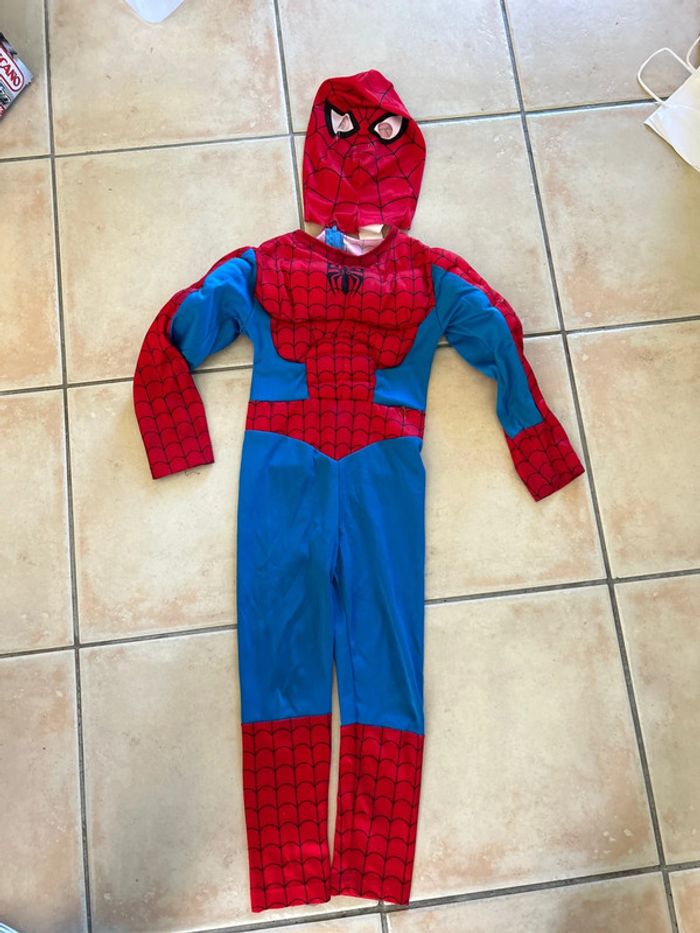Déguisement Spiderman + masque tissu 5/7 ans