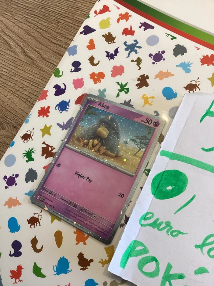carte Pokémon Promo abra holographique avec bande brillante 063/165 EV3.5 collection 151 FR neuf - photo numéro 2