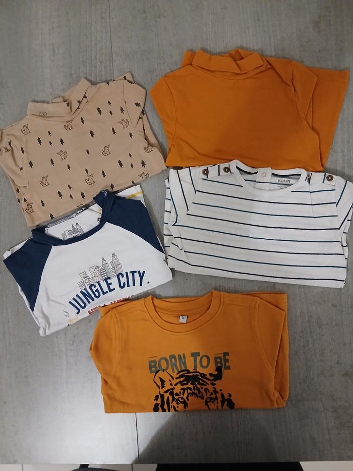 Lot de 5 tee shirts manches longues