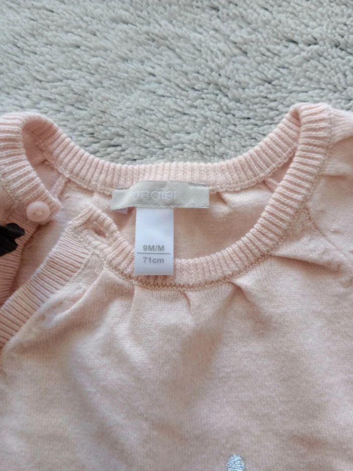 Babygros fille 9 mois  rose pâle c46 - photo numéro 2