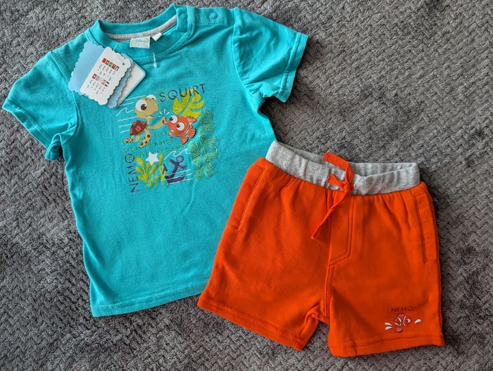 NEUF, lot de 2 ensembles + 1 combishort Disney de Orchestra, 9 mois - photo numéro 2