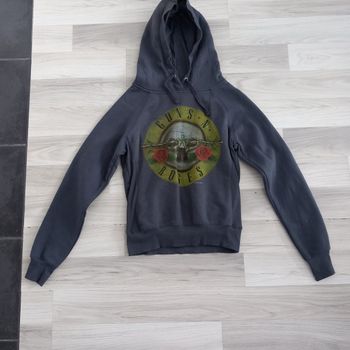 Sweat à capuche gris foncé imprimé NewLook taille 38