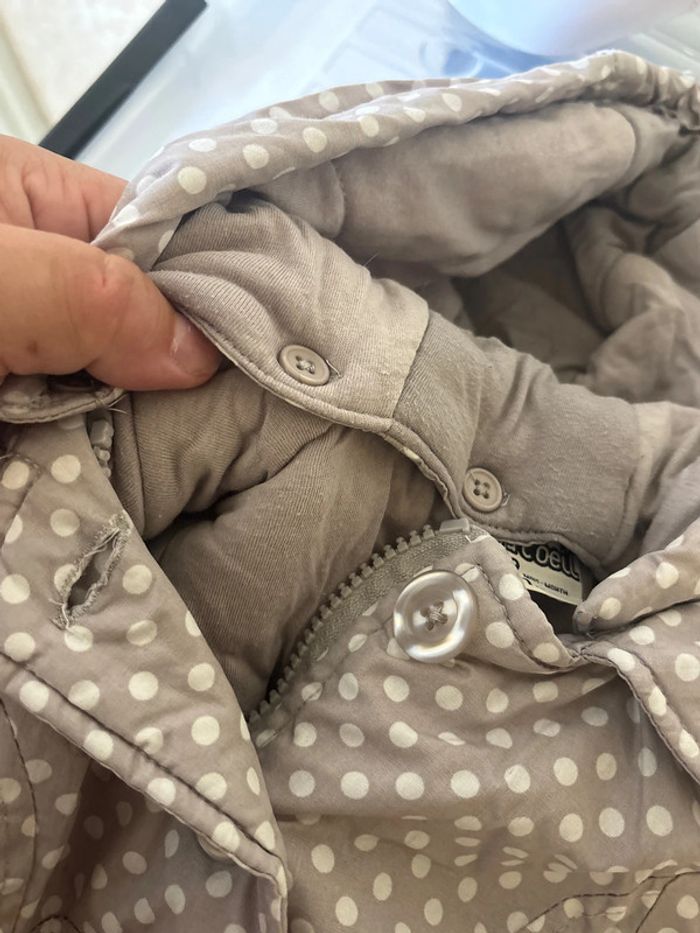 Manteau avec capuche détachable taille 9mois marque tape à l'œil - photo numéro 5