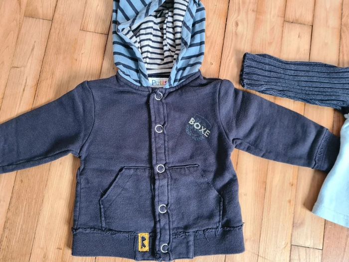 Lot de 8 sweat zippé gilet taille 12 mois - photo numéro 11