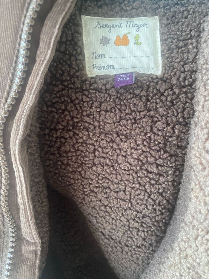 Combipilote avec gant sergent major TBE 12 mois - photo numéro 2