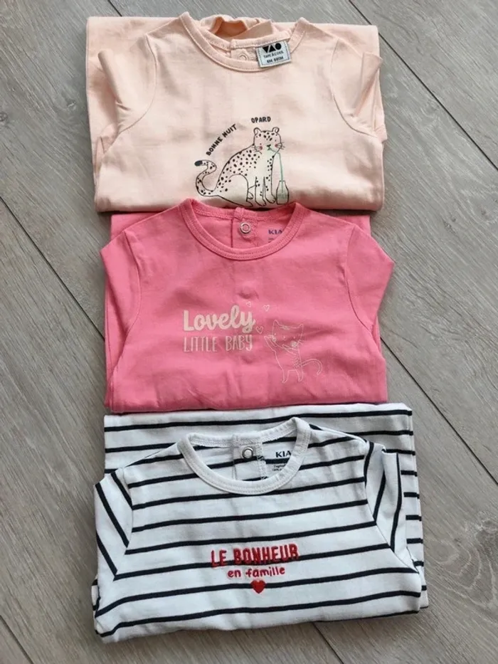 Lot de 3 grenouillères
