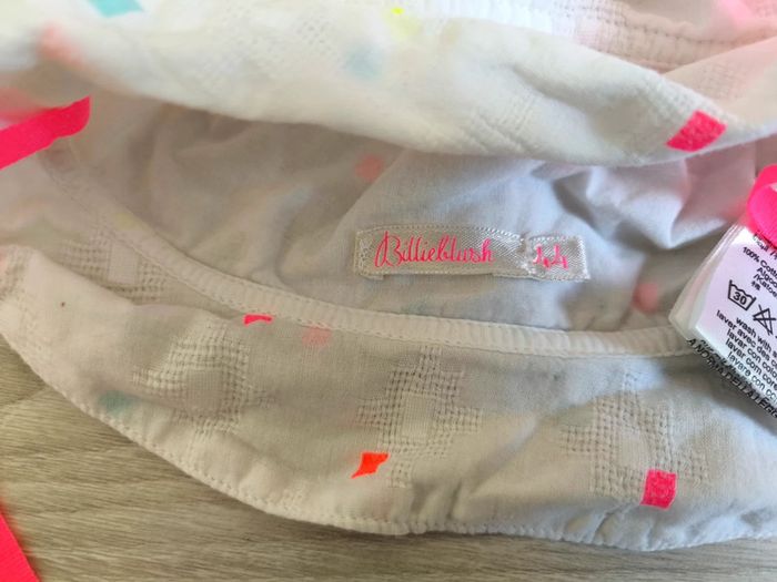 Chapeau bébé fille été blanc et multicolore - photo numéro 3