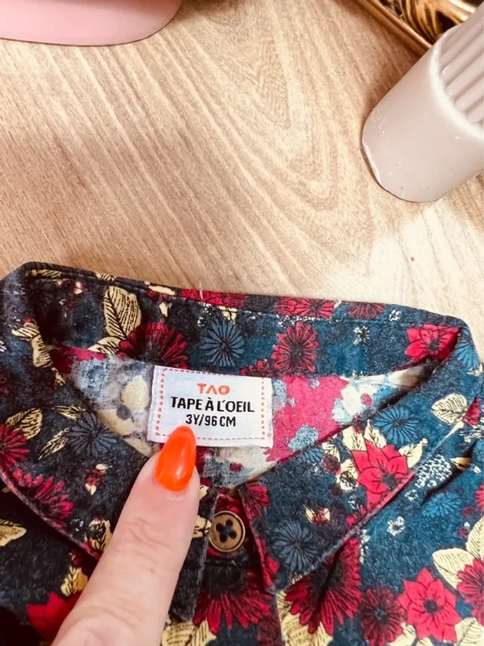Taille 3 ans tenue 3 pièces fille multimarques bordereau jaune * fleurs * 🩷 - photo numéro 4