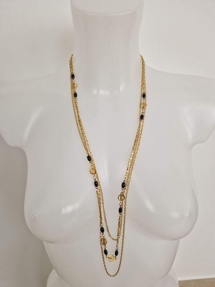 Collier  multi rang long doré - photo numéro 2