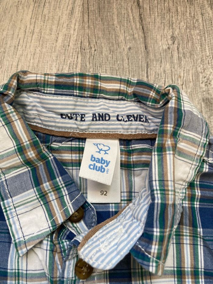 Chemise à carreaux 92cm - photo numéro 2