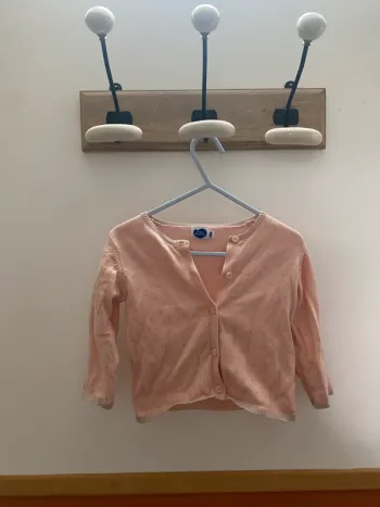 Gilet rose pailleté 12 mois mots d’enfants