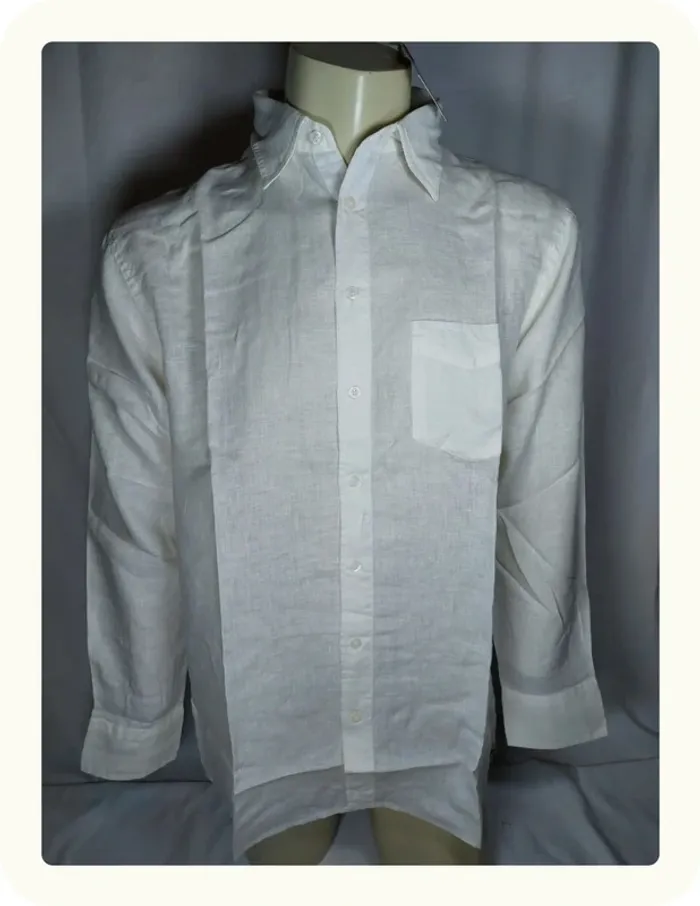 Chemise lin manches longues homme Harris Wilson neuve Taille L