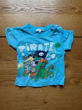 T-shirt Bleu Mini Gang 18 Mois Pirate– Très Bon État – Réduction sur Lot