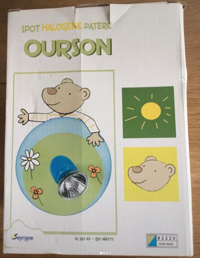 Applique spot halogène ourson