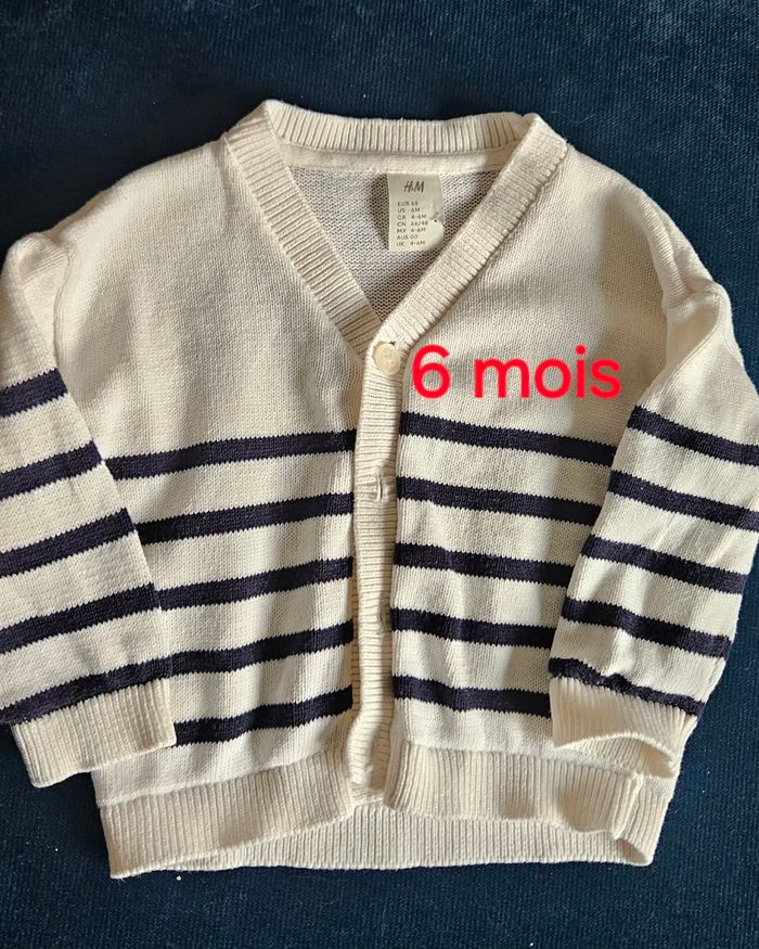 Gilet type marinière 6 mois