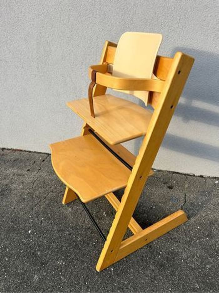 Chaise Tripp Trapp Stokke en bois naturel + arceau - photo numéro 3