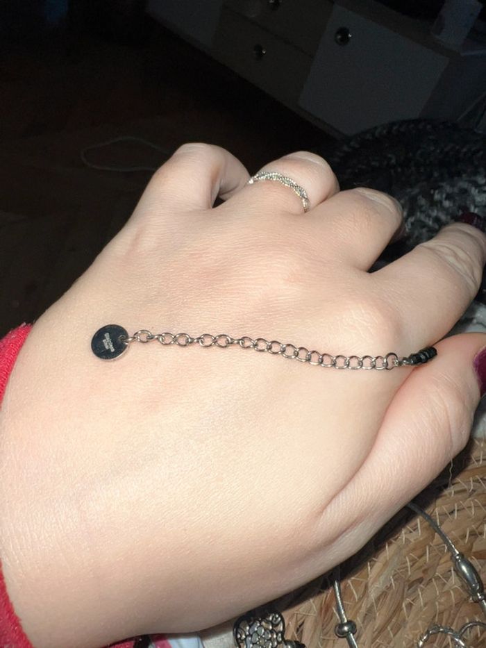 Collier perles fleur somini bijou argenté acier inoxydable - photo numéro 4