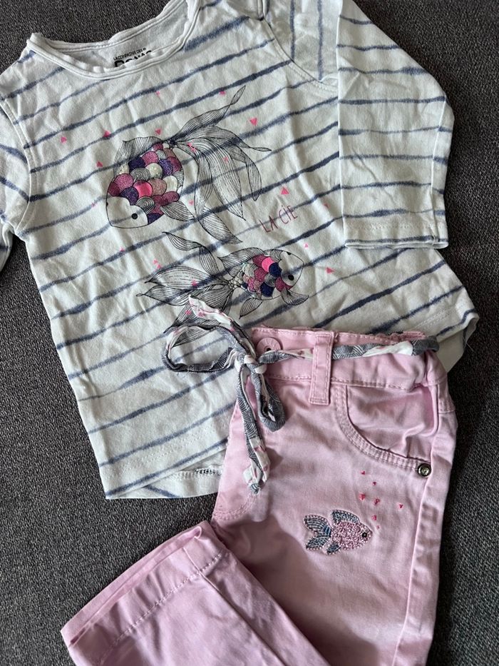 Joli ensemble de printemps bébé fille 12 mois - photo numéro 1