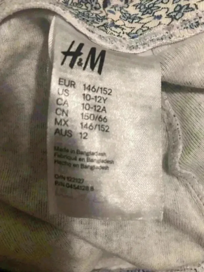 Pyjama enfant H&M 146-152 cm (10-12 ans) bleu et blanc - photo numéro 6