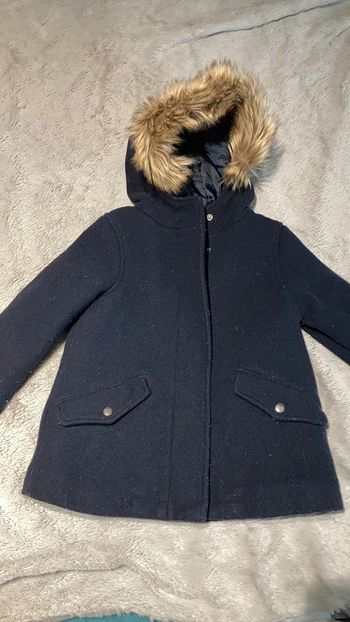 Manteau drap de laine fille