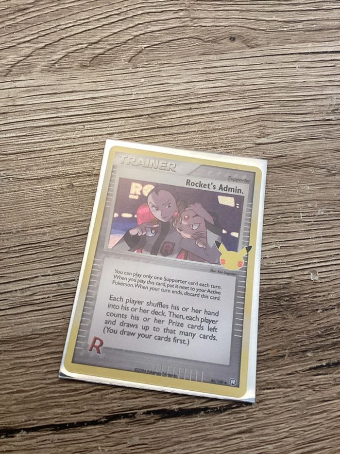 carte Pokémon 86/09 trainer rocket’s admin célébration 25ans anglais ANG - photo numéro 5