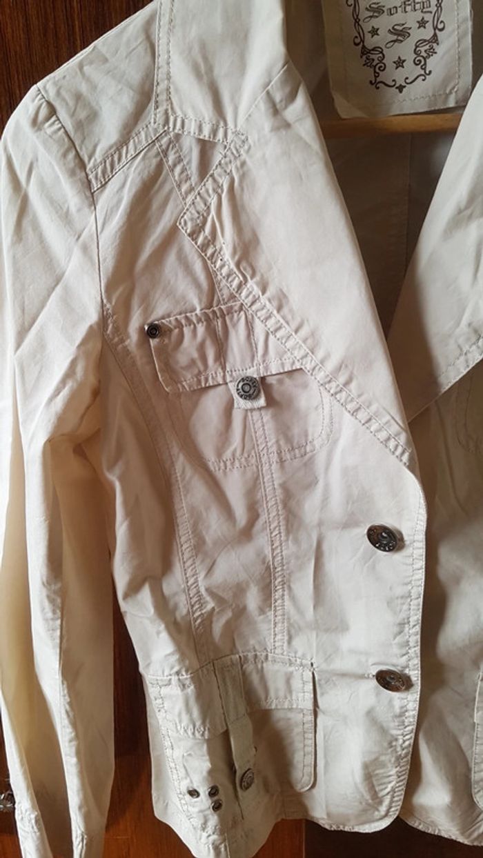 Ensemble veste et pantalon beige/crème - photo numéro 5