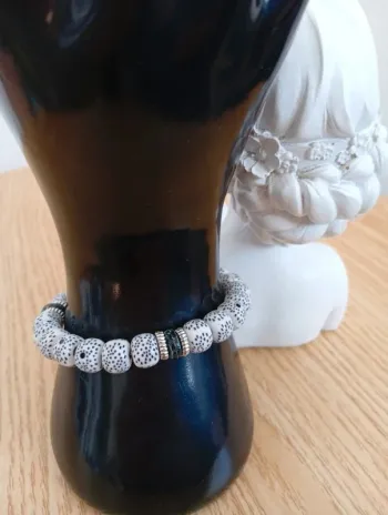 Bracelet bohème chic tendance femme motif zèbré