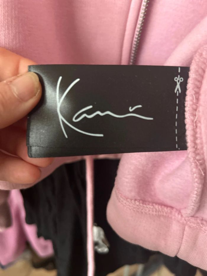 Sweat à capuche zippé rose Karl Kani - photo numéro 7