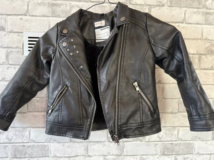 Manteau imitation cuir fille 4 ans