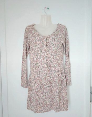 Robe légère manches longues fleurie femme