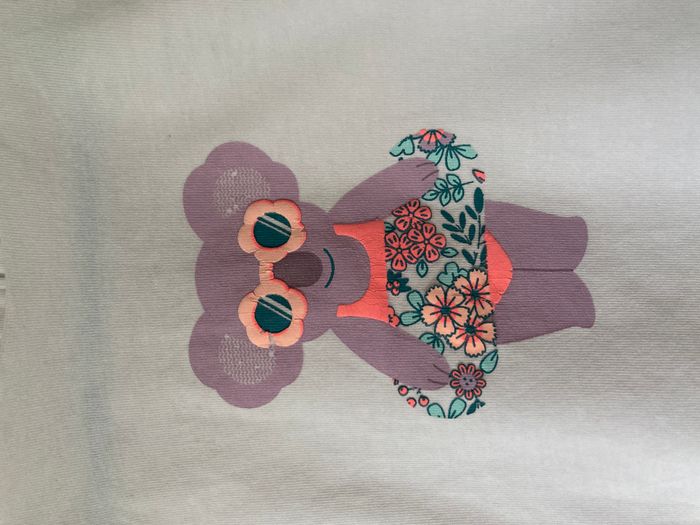 Tee-shirt koala manches volantées fille 18 mois - photo numéro 2