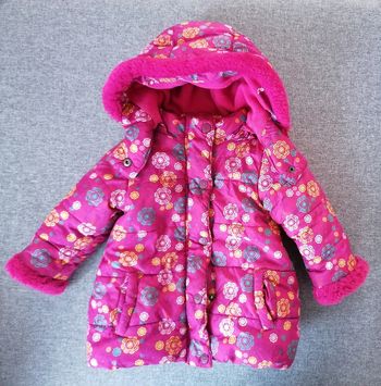 Manteau fille motif fleurs taille 12 mois