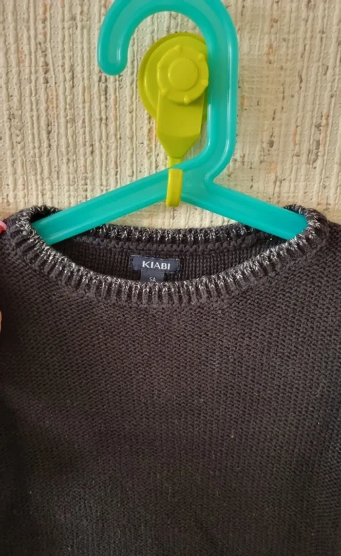 Pull Noir en laine taille 5 ans kiabi - photo numéro 4