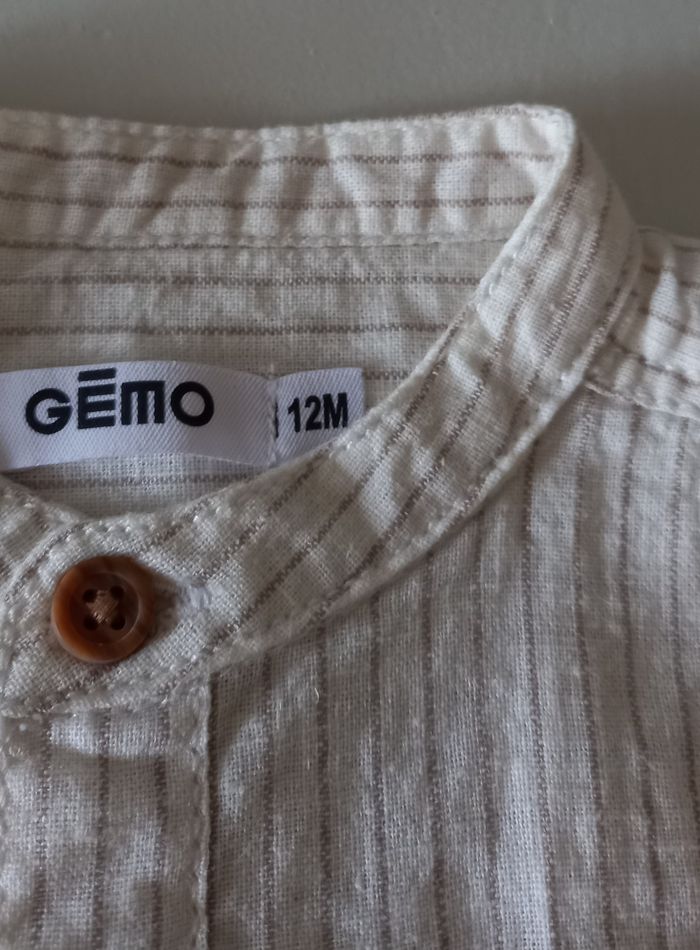 Chemise beige Gémo 12 mois - photo numéro 5