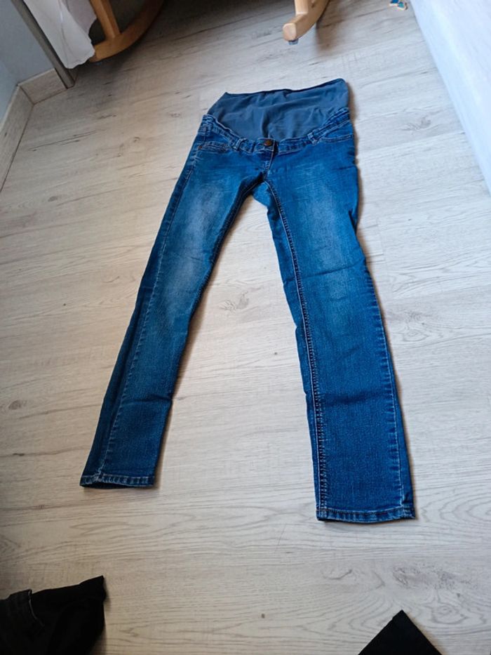 Pantalon jeans grossesse maternité 36 slim kiabi - photo numéro 2