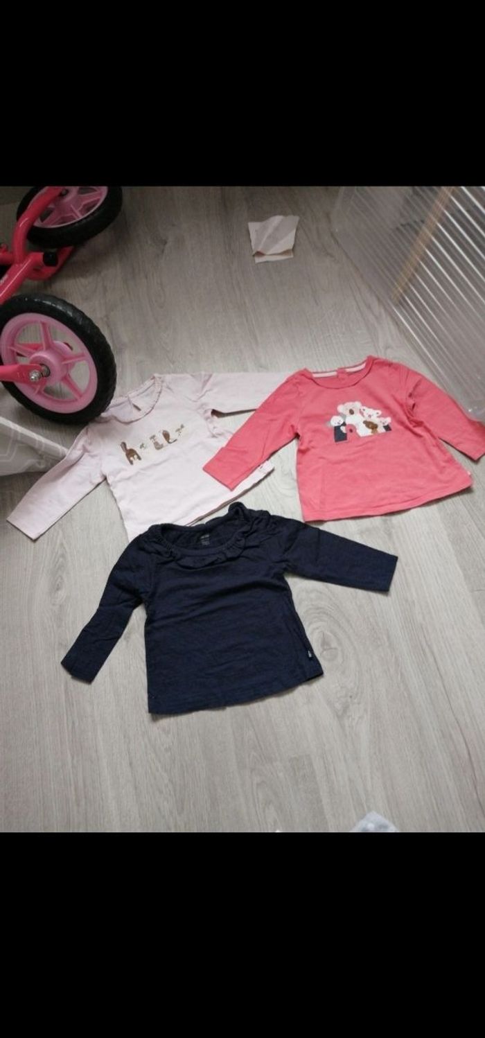 Lot de 3 haut manches longues 12 mois
