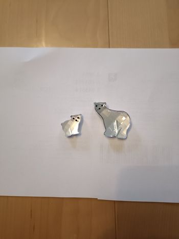 AIMANTS MAMAN OURS ET SON PETIT SWAROVSKI