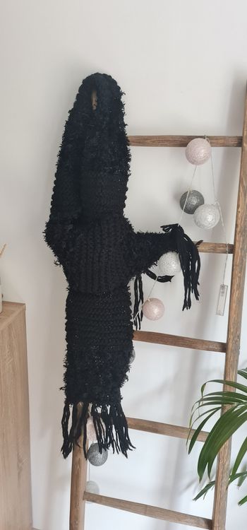 Écharpe mailles noires