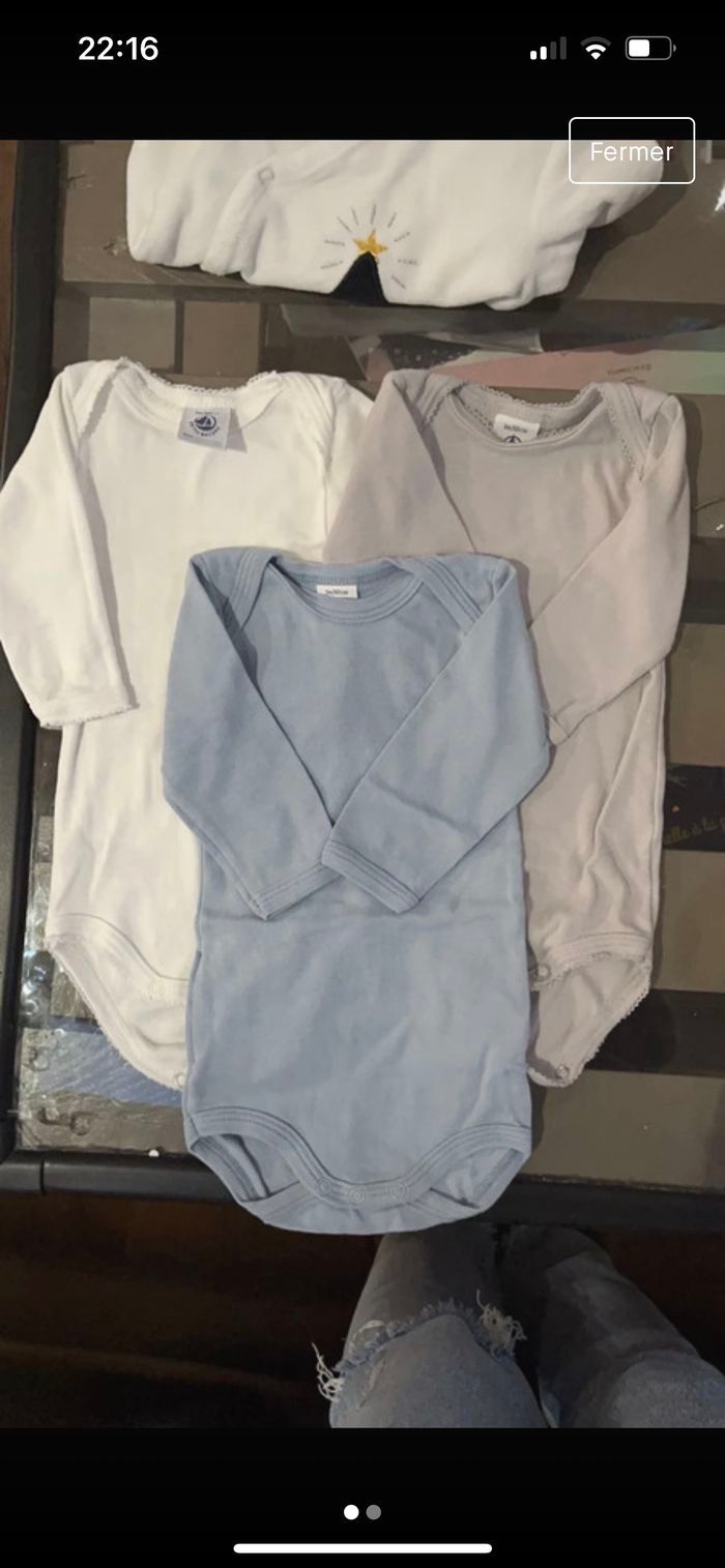 Lot 3 bodys manches longues