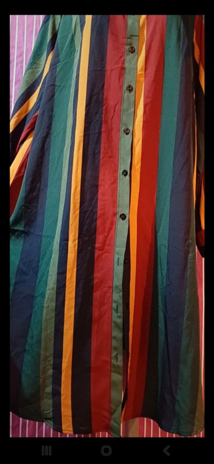 Robe chemise longue rayée - photo numéro 7