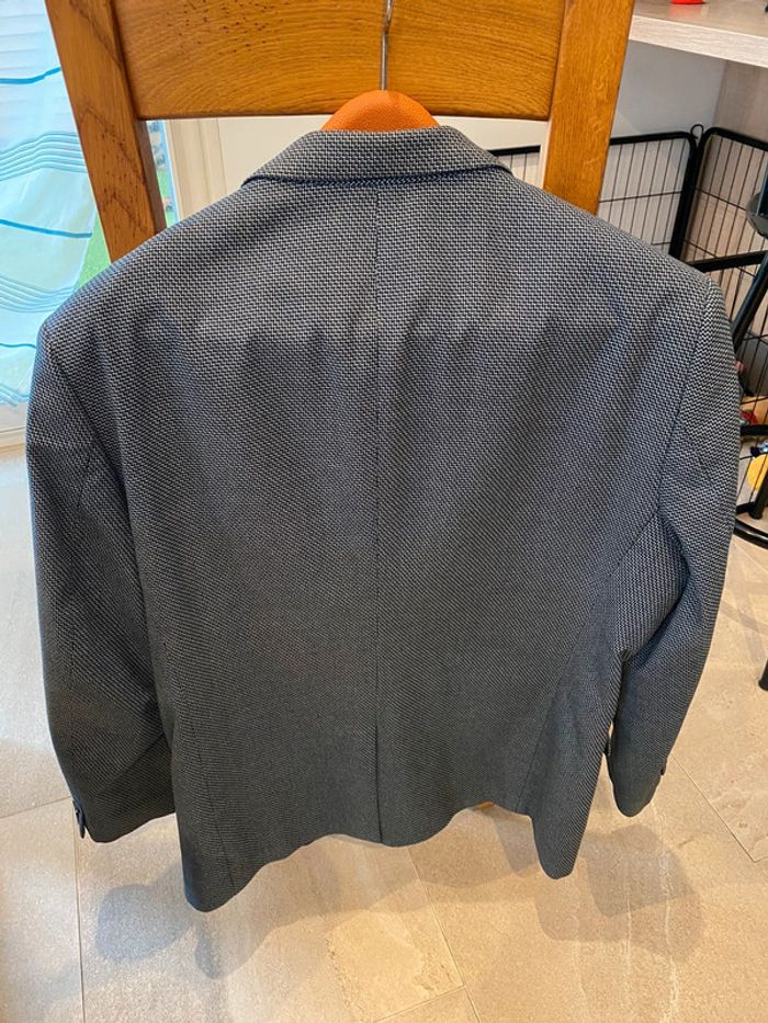 Veste costume bleue chiné - photo numéro 3
