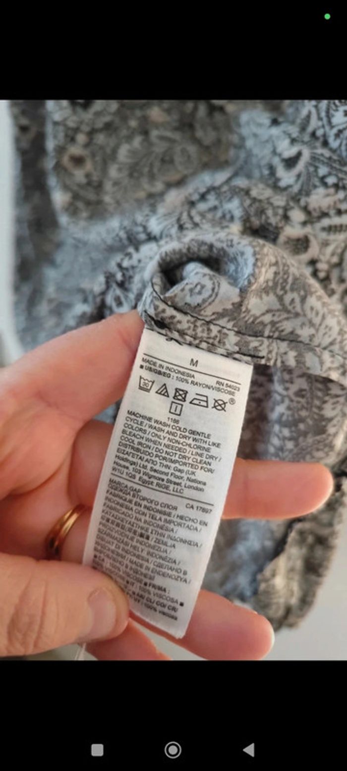 Robe légère à motifs noire et blanche taille M Gap - photo numéro 7