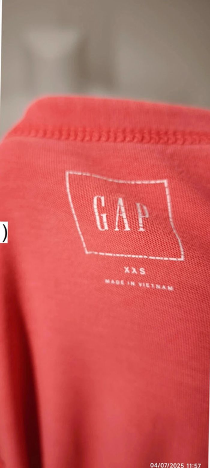 T-shirt Gap femme Taille XXS Rose - photo numéro 5