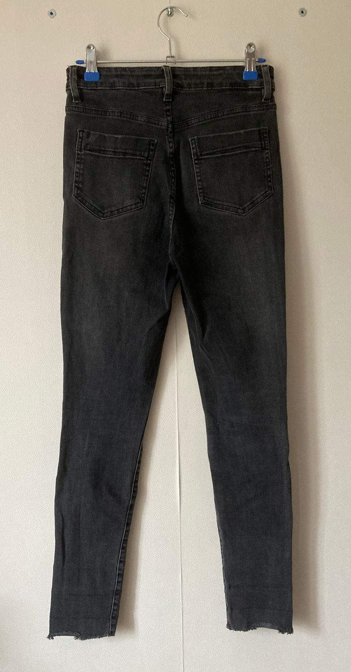 jeans noir skinny troué femme - photo numéro 2