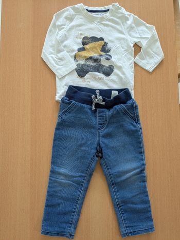 Lot haut manches longues et pantalon chaud 18 mois