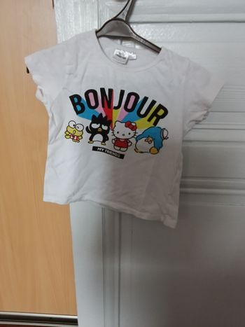 Tee-shirt sanrio characters blanc et multicolore