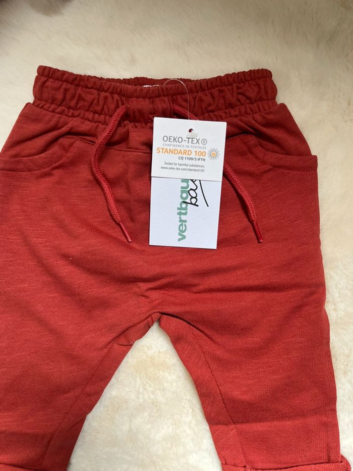 Pantalon sarouel neuf rouge vertbaudet - 3 mois - photo numéro 2