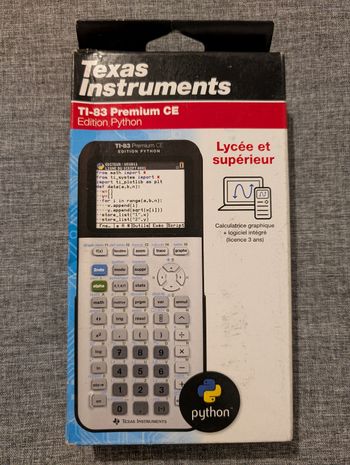 Calculatrice Texas instruments TI-83 Premium CE édition Python  neuve