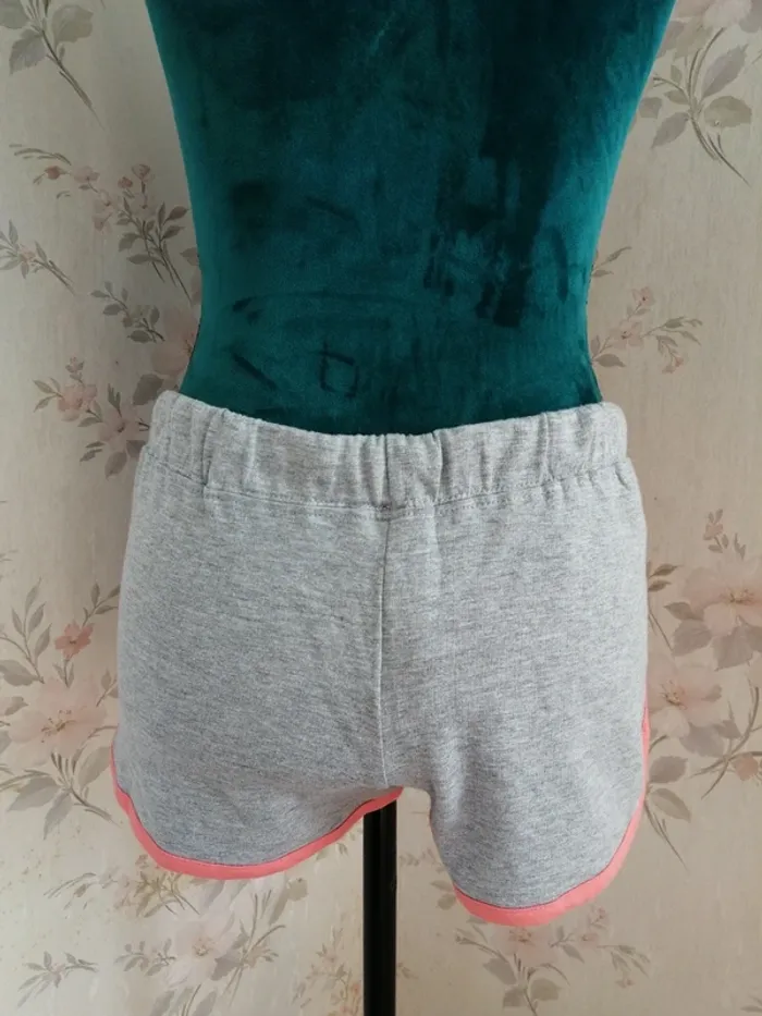 Short gris avec détails corail / one & unik / (M) - photo numéro 4