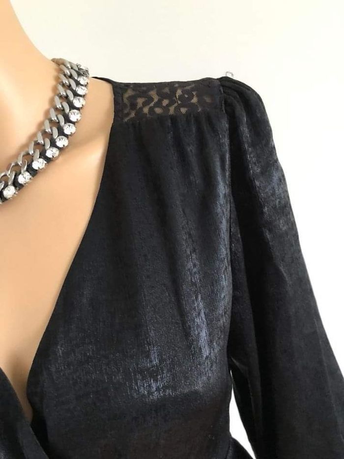 Robe noire neuve à manches longues Breal taille 38 (valeur 60€) - photo numéro 3